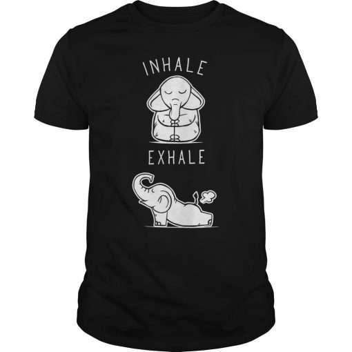 Elephant Inhale Exhale Yoga T Shirt