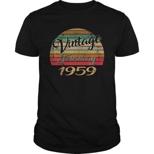 February 1959 Vintage Funny 60th Gift T Shirt