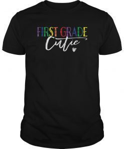 First Grade Cutie Shirt for Kids Boys Girls