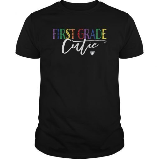 First Grade Cutie Shirt for Kids Boys Girls