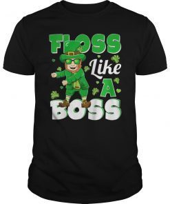 Floss Like a Boss St Patrick's Day Flossing Leprechaun Shirt