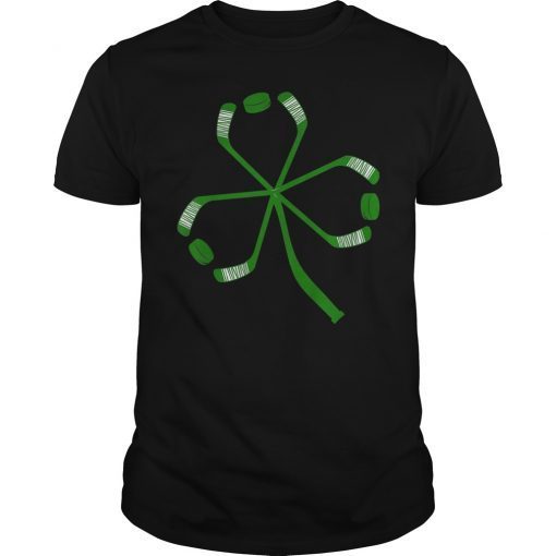 Funny Hockey Patrick'S Day Shamrock Hockey Irish Shirt