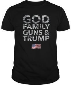 God Family Guns & Trump TShirt Wins President Election Pro