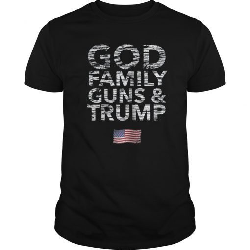 God Family Guns & Trump TShirt Wins President Election Pro