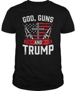 God, Guns, And Trump 2nd amendment pride t-shirt