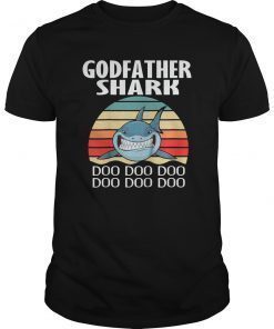 Godfather Shark T-Shirt Doo Doo Doo - Matching Family Gift Shirt