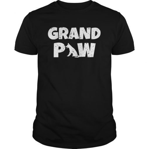 Grandpa Grand Paw German Shepherd Dog Lover Gift Shirt