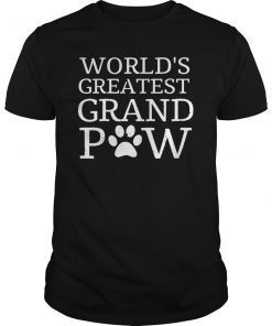 Grandpaw Shirt Worlds Greatest Grand Paw Funny Dogs Tee