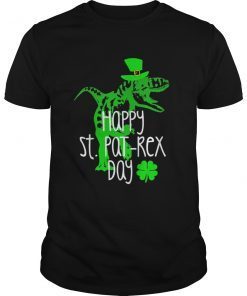 HAPPY ST PAT-REX DAY St Patrick's T-Rex Dinosaur Funny Shirt