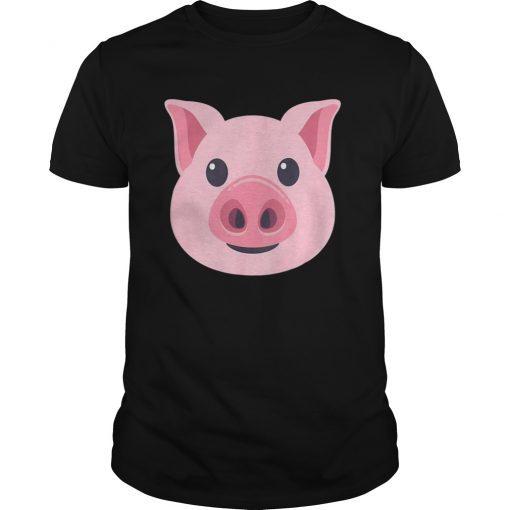 Happy and Friendly Pig Emoji Shirt - Cute Smiley Tee Shirt