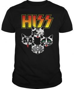 Hiss Cats Kittens Rock Rockin Funny T-shirt