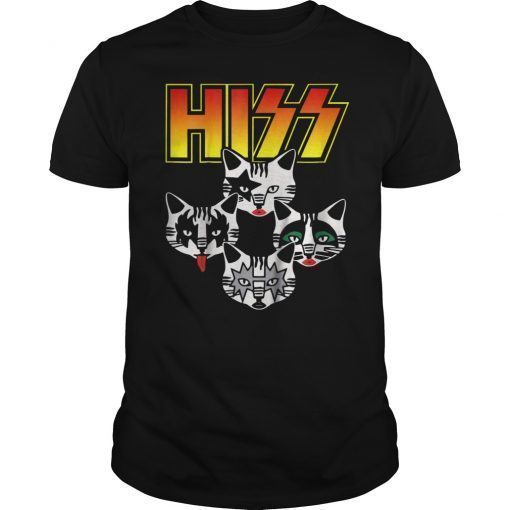 Hiss Cats Kittens Rock Rockin Funny T-shirt