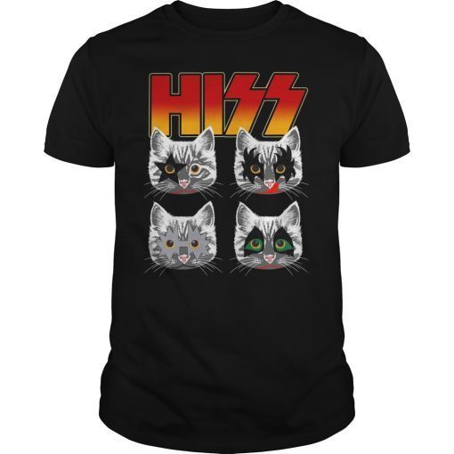 Hiss Funny Cats Kittens Rock Rockin T-Shirt for Kid Adults