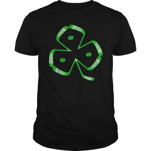 Hockey Shamrock Irish Sports St Patty's Day Tee Shirt