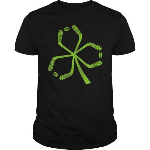 Hockey Sticks St Patrick's Shamrock Subtle Distress T-Shirt