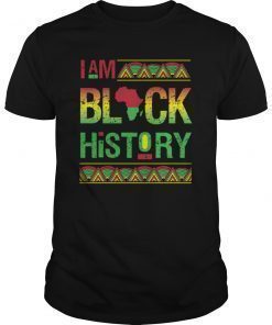 I Am Black History Dashiki Rasta Colored T-Shirt