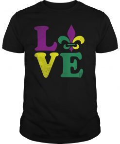 I Love Mardi Gras Fleur de Lis Gift Men Women