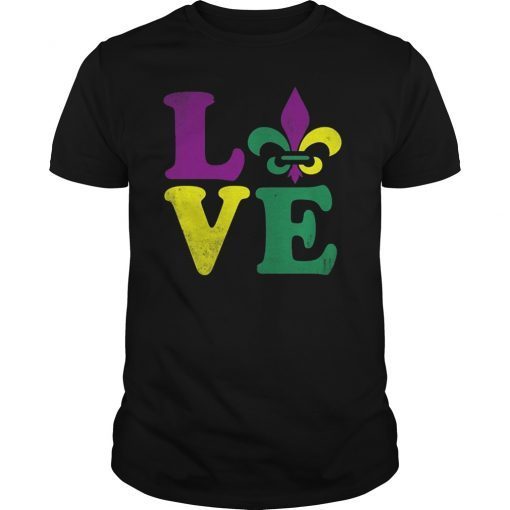 I Love Mardi Gras Fleur de Lis Gift Men Women