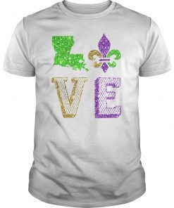 I Love Mardi Gras Louisiana New Orleans T-shirt Women girls