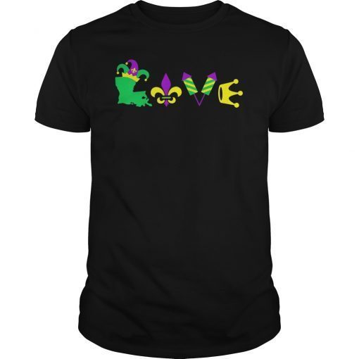 I Love Mardi Gras Louisiana Shirt