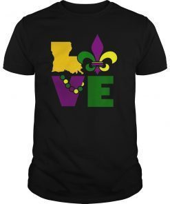 I Love Mardi Gras Louisiana T-shirt