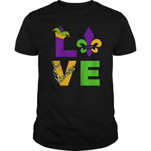 I Love Mardi Gras Louisiana T-shirt Toddler Boy Girl Kid Men