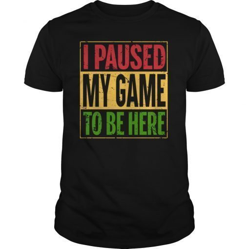 I Paused My Game to be Here Vintage Shirt