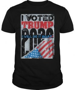 I VOTED TRUMP 2020 MAGA TEE RED 'TRUMP' WORD SHIRT