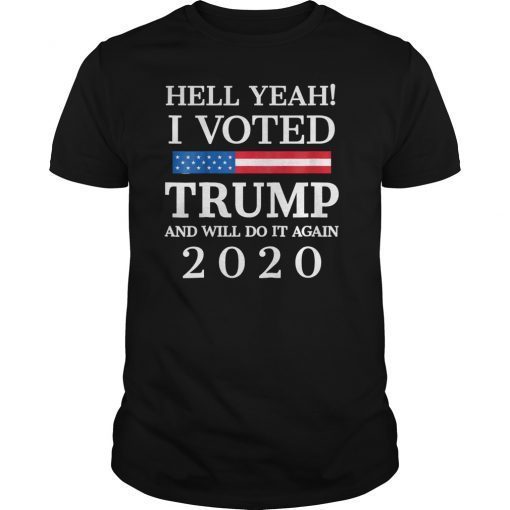 I Voted Trump Flag Tee MAGA Shirt