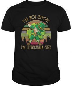 I'm Not Short I'm Leprechaun Size Dabing Vintage Sunset Tee