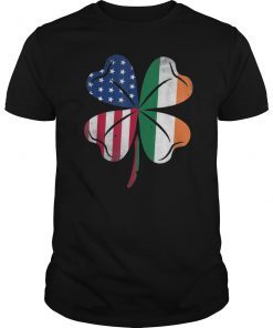 Irish American Flag Shamrock St Patricks Day T Shirt Gift