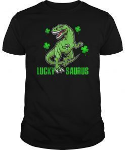 Irish Dinosaur T rex Luckysaurus Patricks Day TShirt