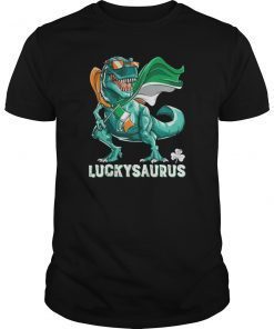 Irish Dinosaur T rex Shirt St Patricks Day Boys Kids Men Tee