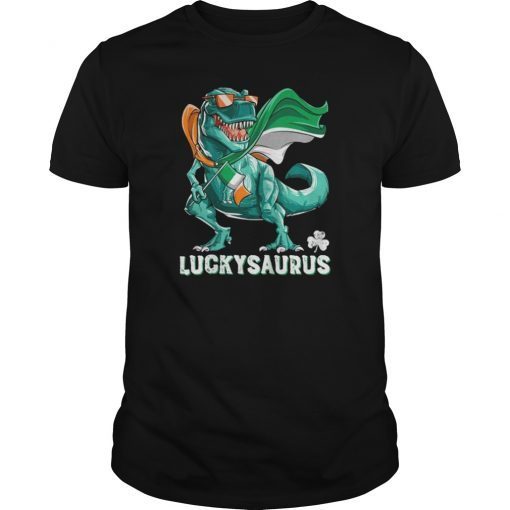 Irish Dinosaur T rex Shirt St Patricks Day Boys Kids Men Tee