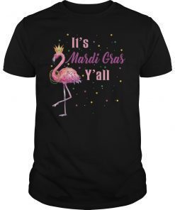 It's Mardi Gras Y'll All T-Shirt Funny Flamigo Lover Gift