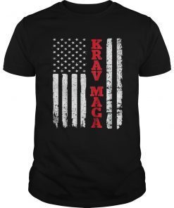 Krav Maga Shirt: USA American Flag Fighter Fan T-Shirt