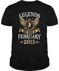 Legends Are Born In February 2015 T-Shirt