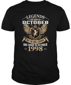 Legends Are Born In October 1998 T-Shirt