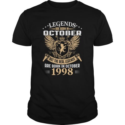 Legends Are Born In October 1998 T-Shirt