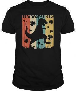 Lucky Dinosaur T-rex Luckysaurus St Patrick's Day T-Shirt