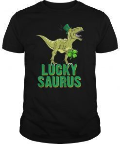 Luckysaurus Irish T-rex Dinosaur T-shirt