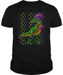 Mardi Gras Dinosaur T Rex Grawr Shirt