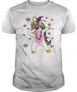 Mardi Gras New Orleans Funny Dabbing Unicorn Dab T-Shirt