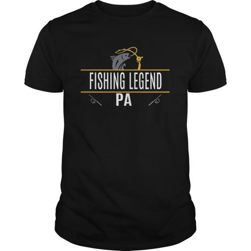 Mens Pa Fishing Legend Grandfather T-Shirt