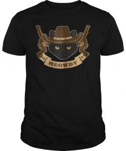 Meowdy Cat with Cowboy Hat Shirt