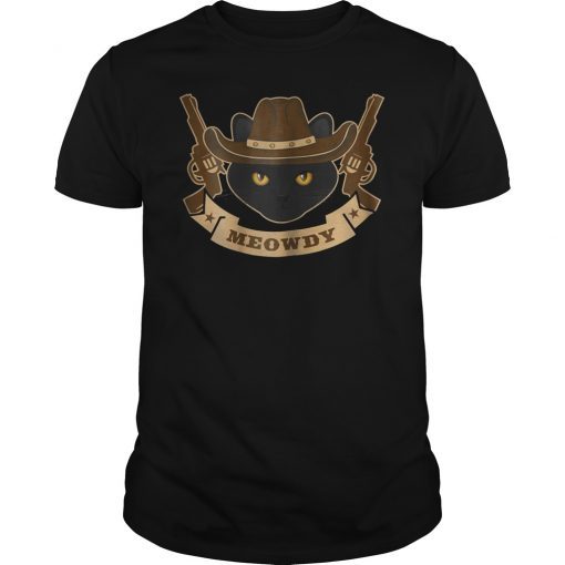 Meowdy Cat with Cowboy Hat Shirt