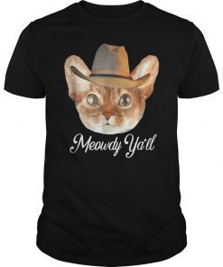 Meowdy ya'll Texas cowboy cat shirt