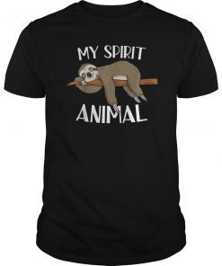 My Spirit Animal Funny Sloth T-Shirt Lazy Napping Gift Tee