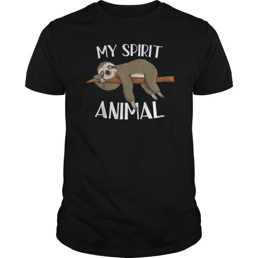 My Spirit Animal Funny Sloth T-Shirt Lazy Napping Gift Tee