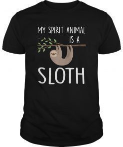 My Spirit Animal Is a Sloth T-shirt Funny Sloth Shirt